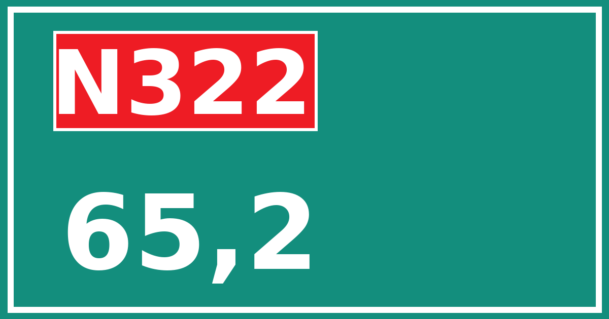 Hectometerbord N322 65,2