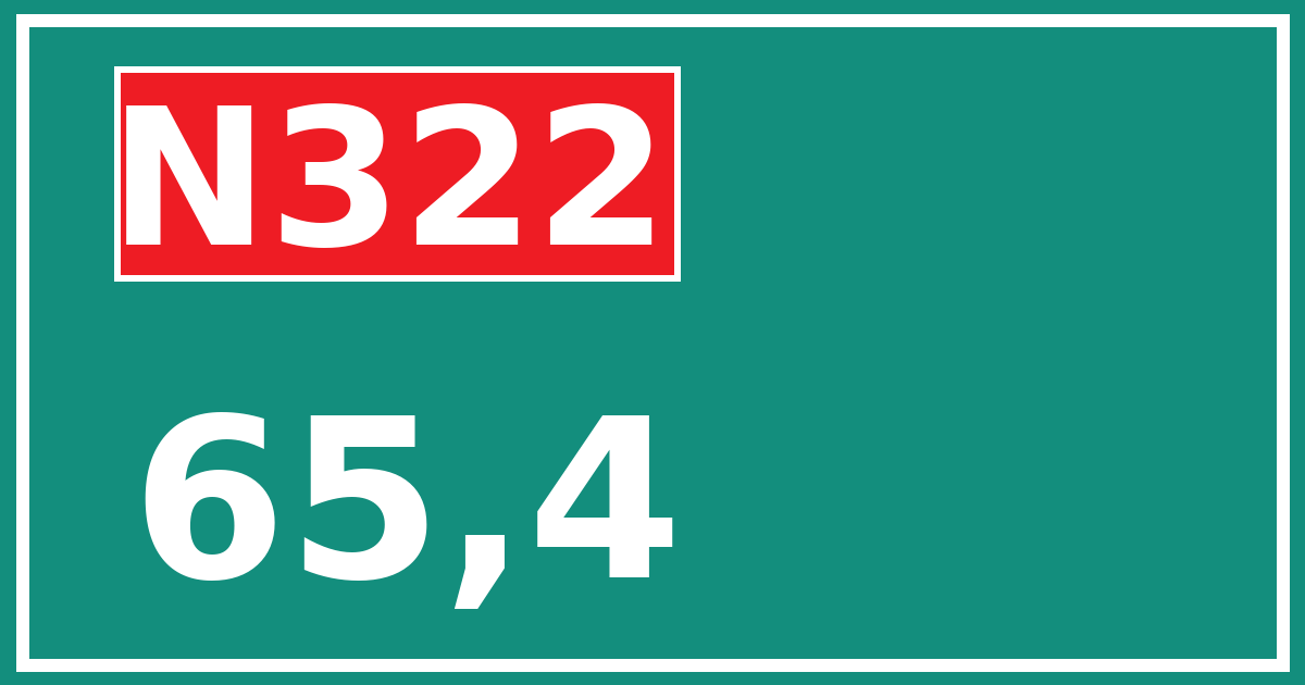 Hectometerbord N322 65,4