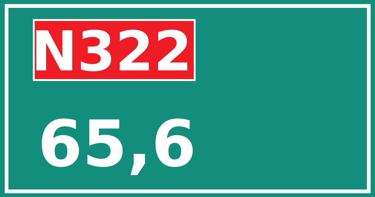 Hectometerbord N322 65,6