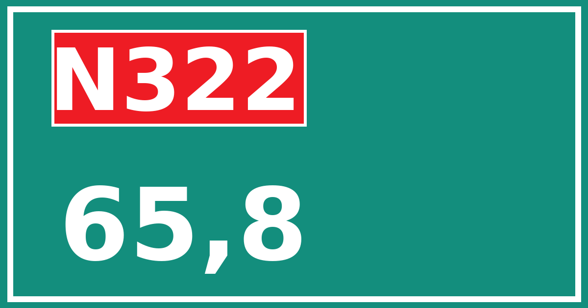 Hectometerbord N322 65,8
