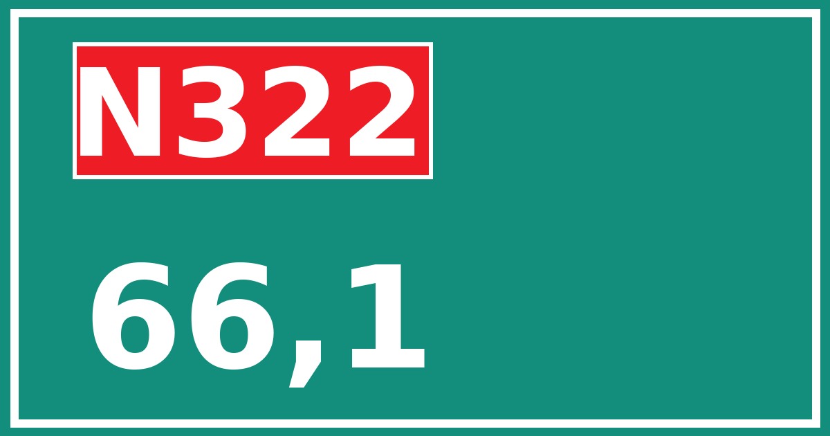 Hectometerbord N322 66,1