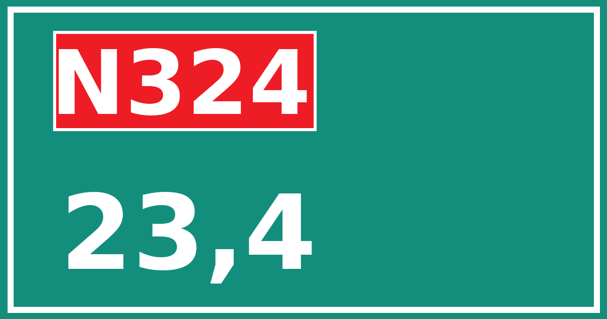 Hectometerbord N324 23,4