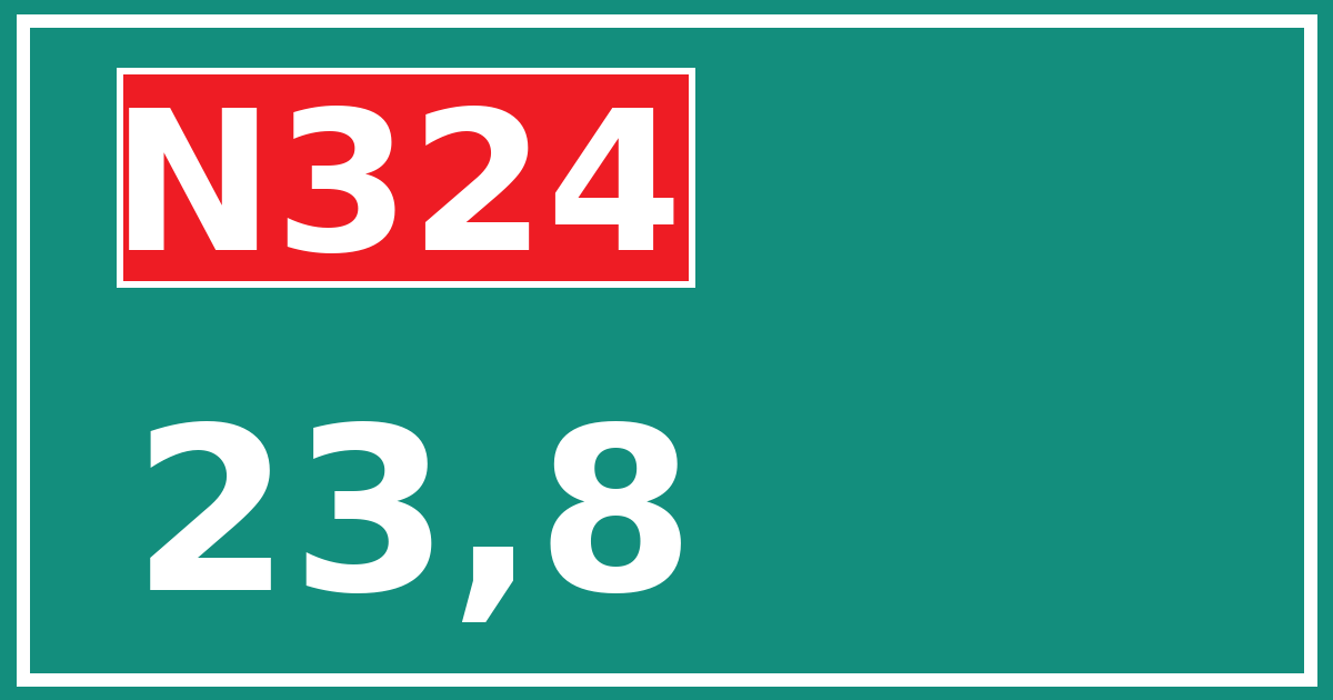 Hectometerbord N324 23,8