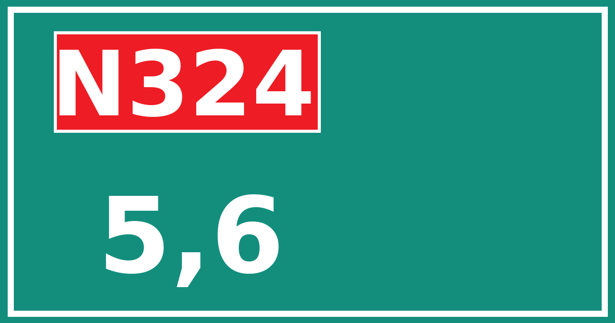 Hectometerbord N324 5,6