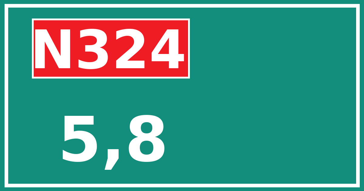 Hectometerbord N324 5,8