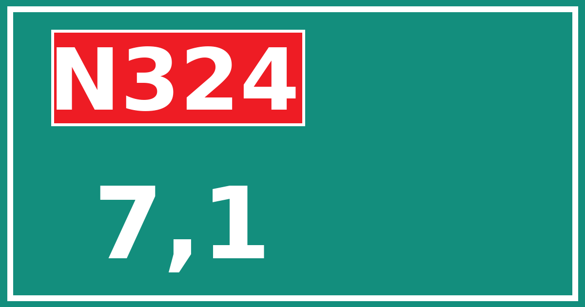 Hectometerbord N324 7,1