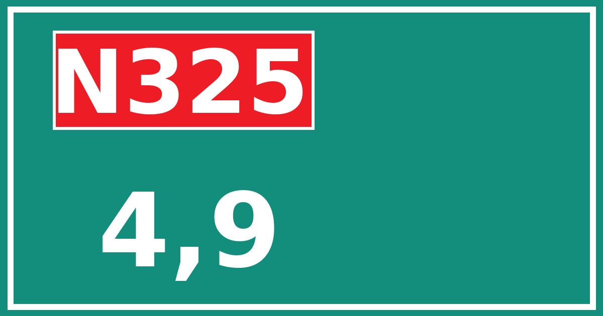 Hectometerbord N325 4,9