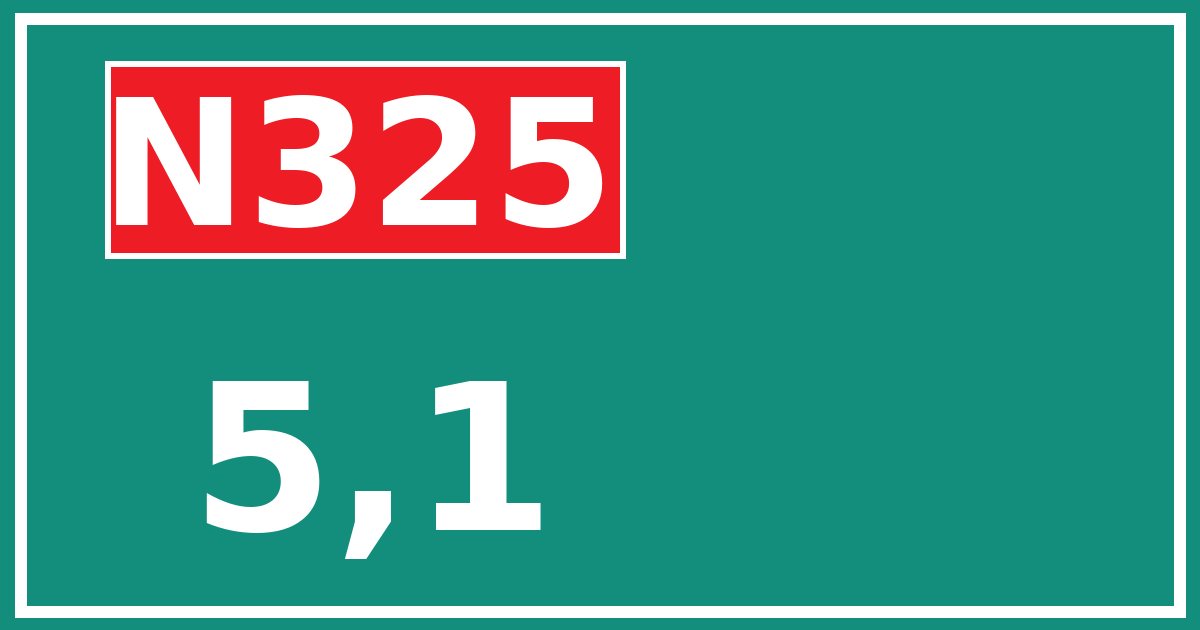 Hectometerbord N325 5,1