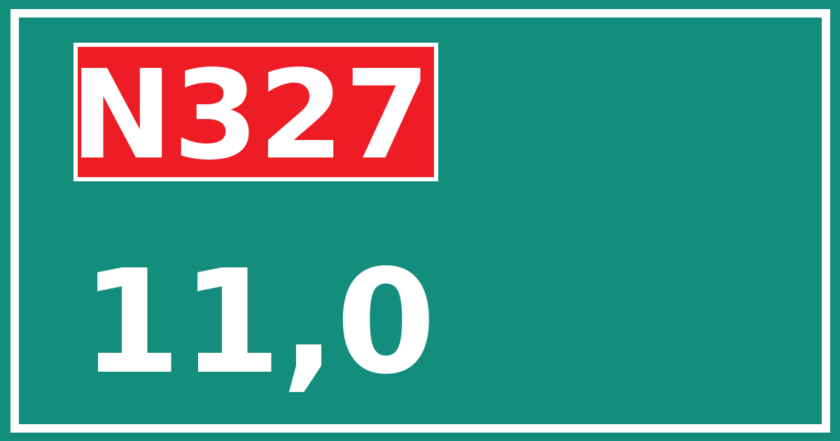 Hectometerbord N327 11,0