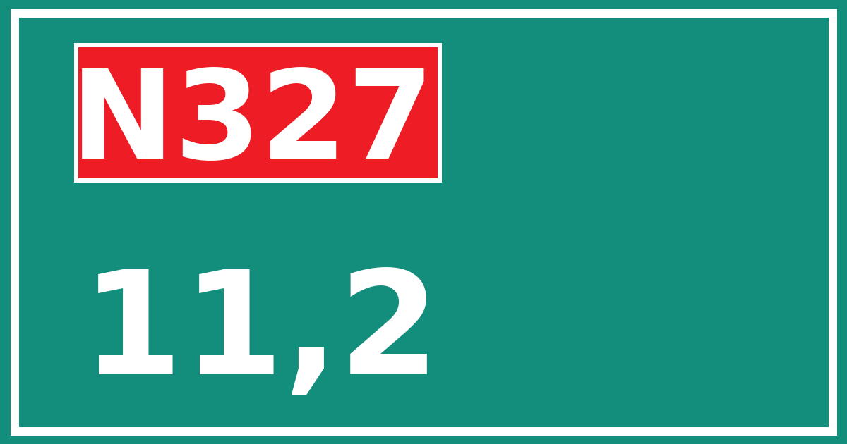 Hectometerbord N327 11,2