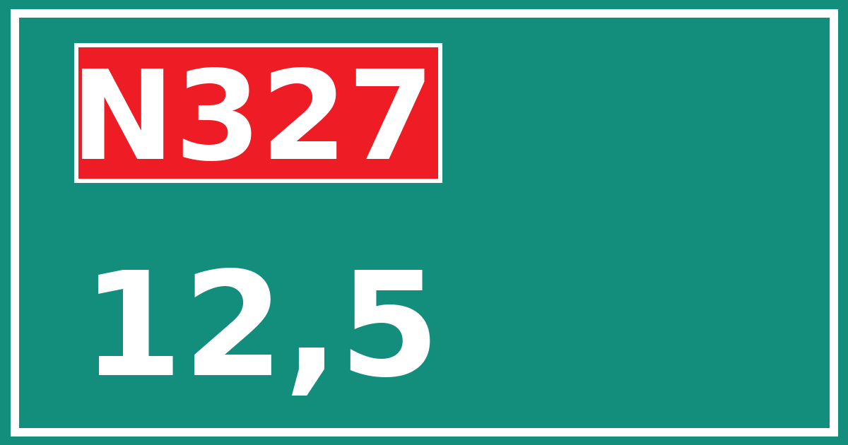Hectometerbord N327 12,5