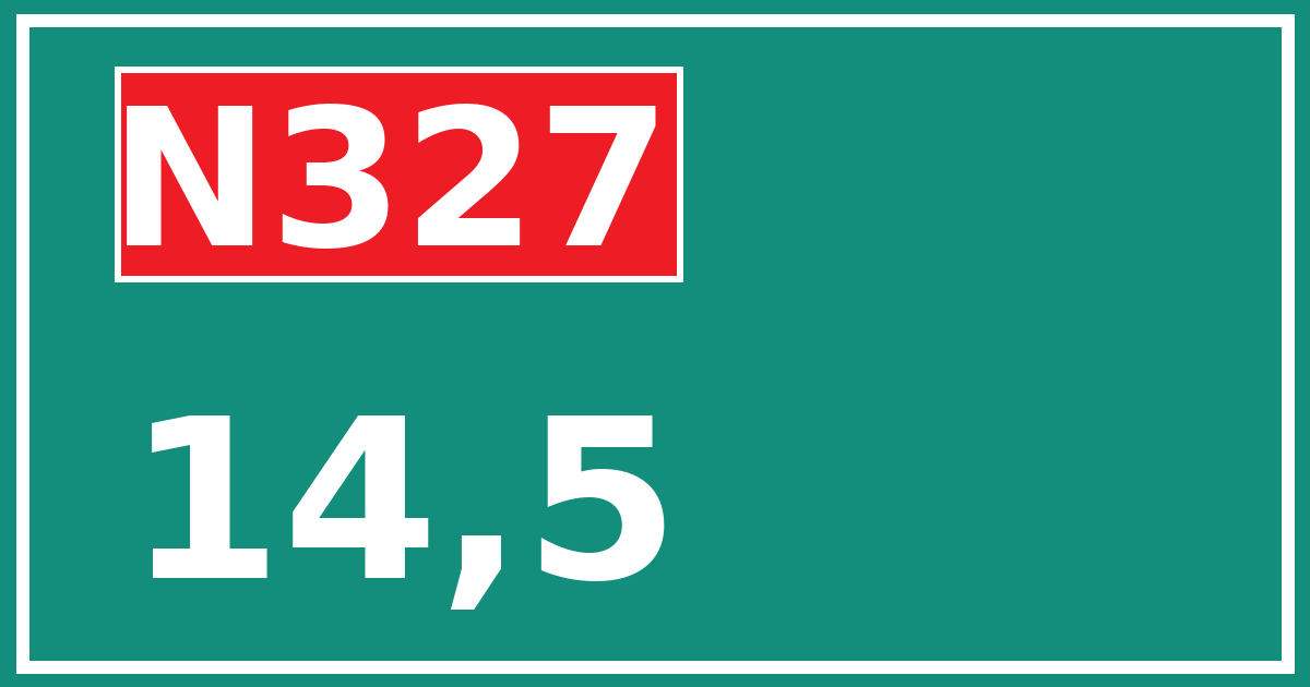 Hectometerbord N327 14,5