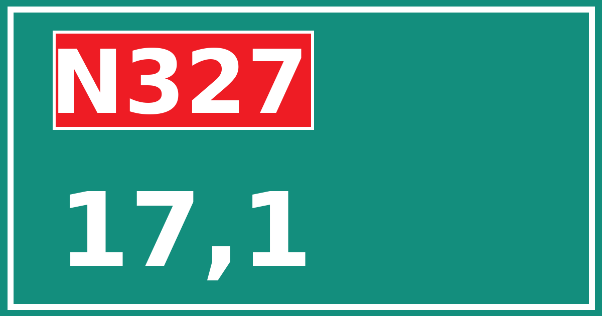 Hectometerbord N327 17,1