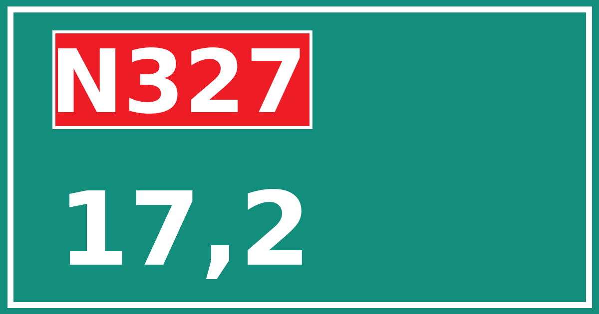 Hectometerbord N327 17,2