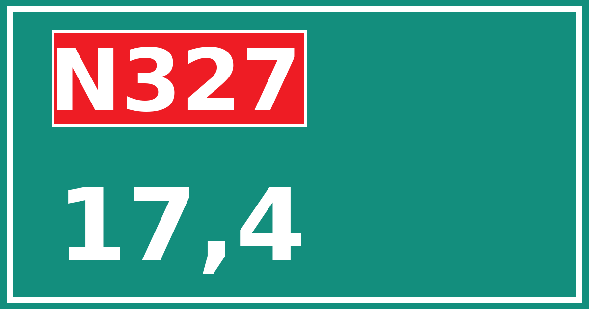 Hectometerbord N327 17,4