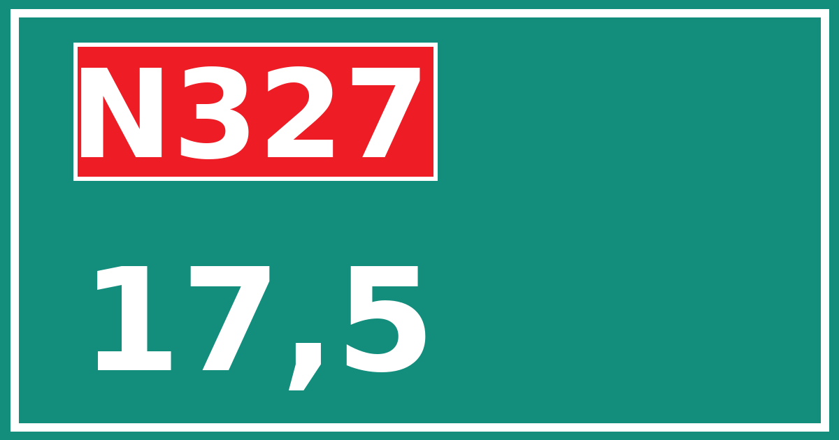 Hectometerbord N327 17,5