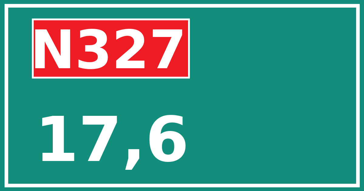 Hectometerbord N327 17,6