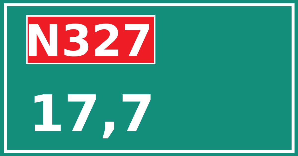 Hectometerbord N327 17,7