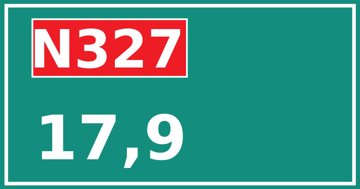 Hectometerbord N327 17,9