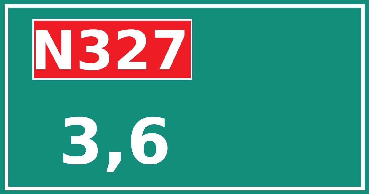 Hectometerbord N327 3,6