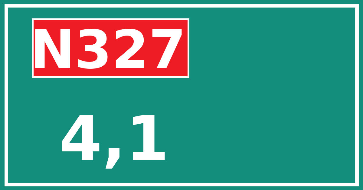 Hectometerbord N327 4,1