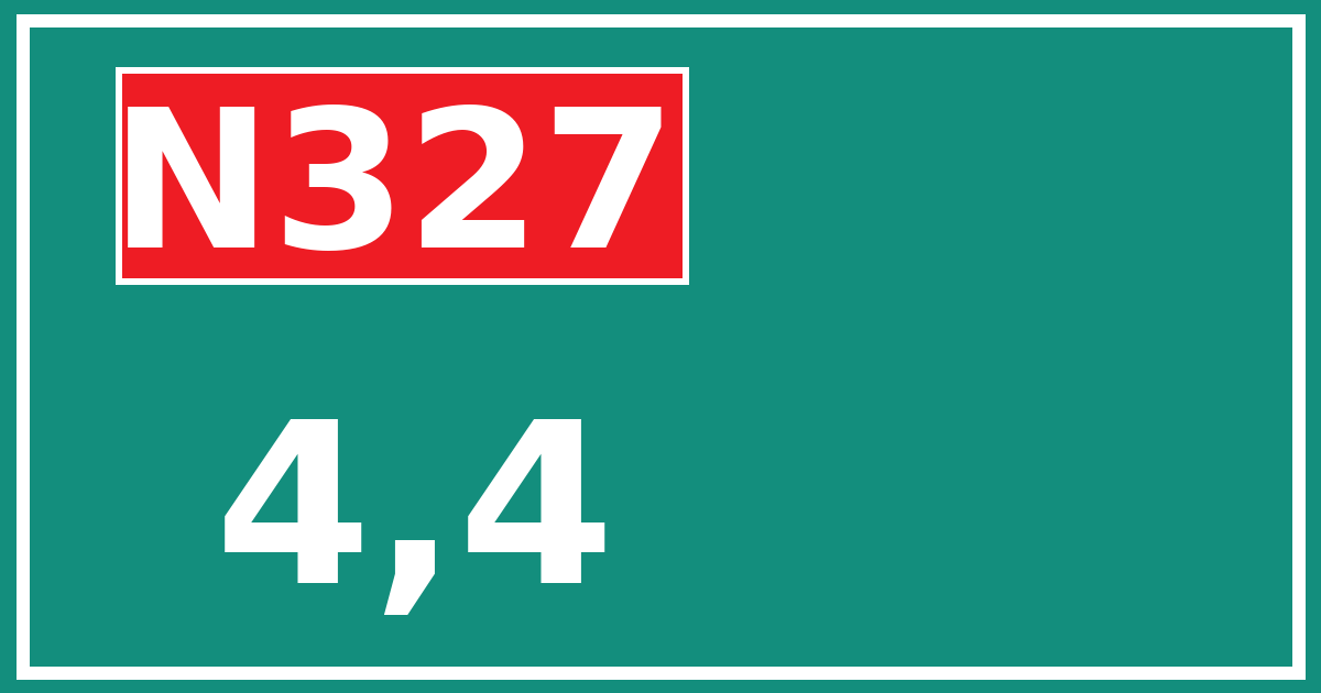 Hectometerbord N327 4,4