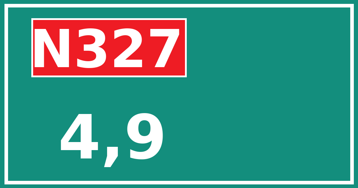 Hectometerbord N327 4,9