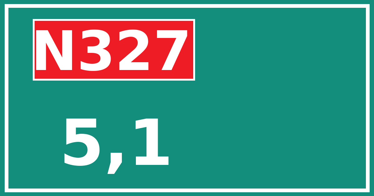Hectometerbord N327 5,1