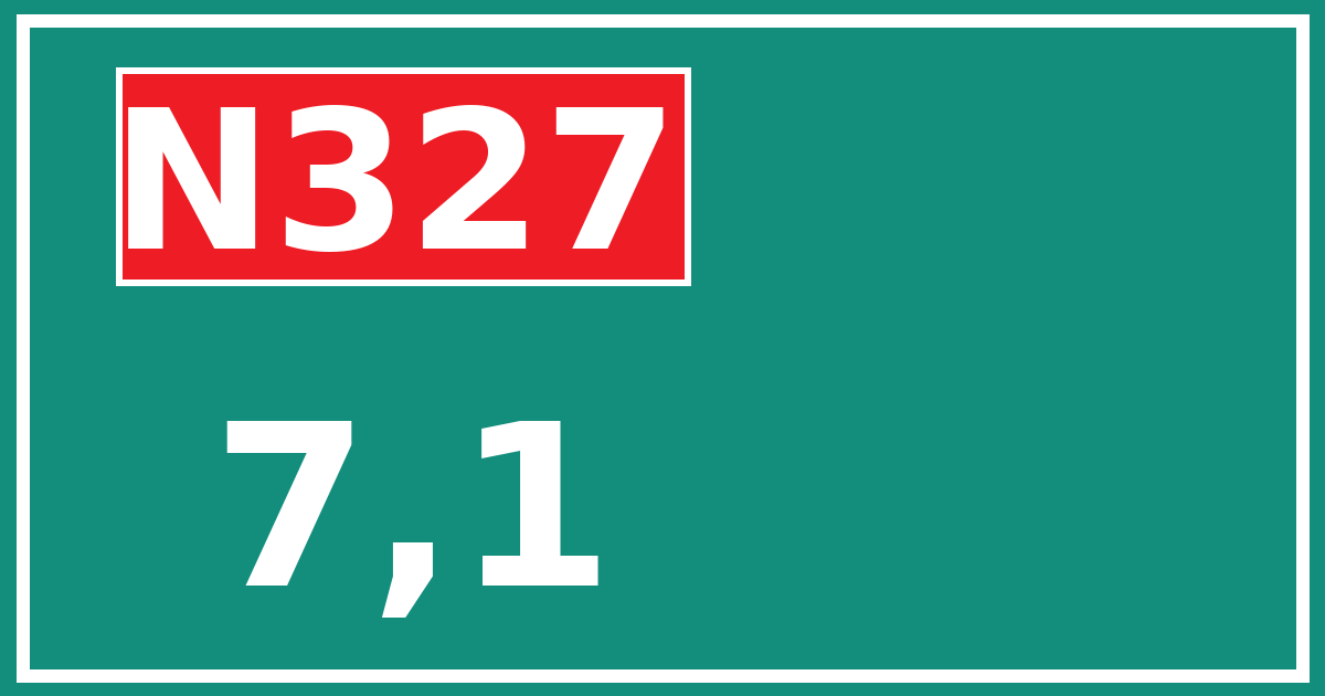 Hectometerbord N327 7,1
