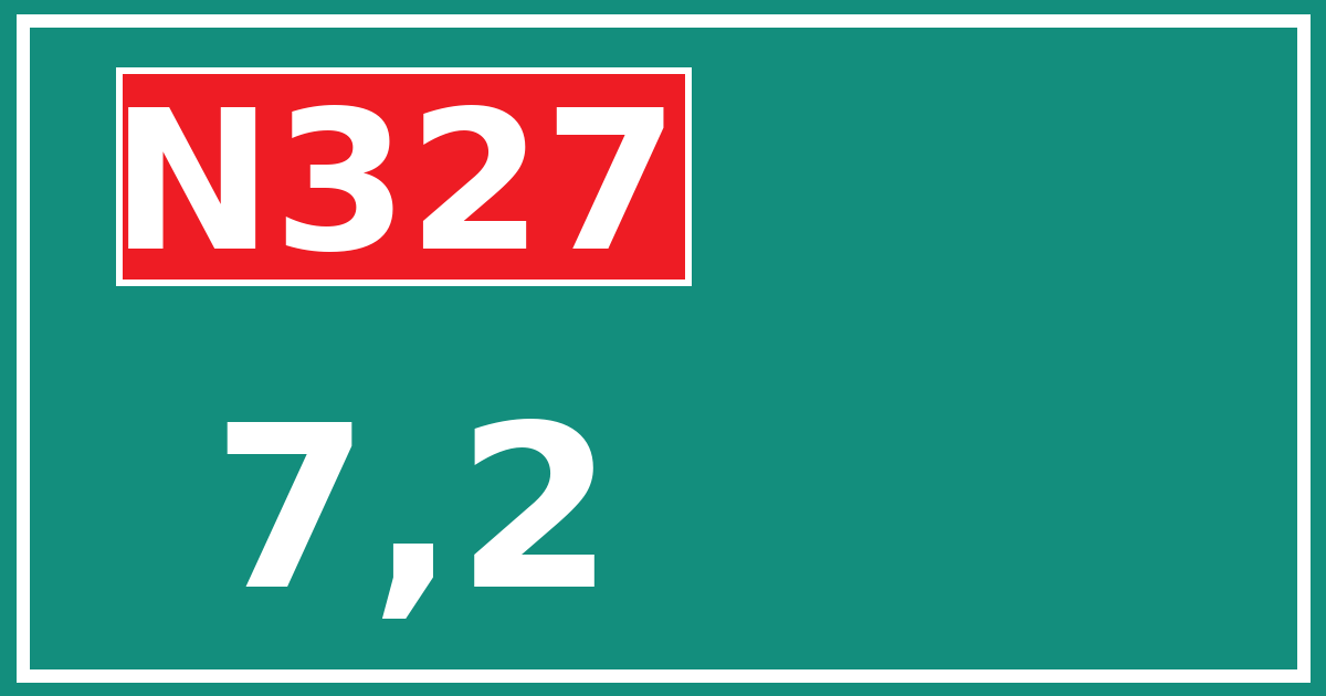 Hectometerbord N327 7,2