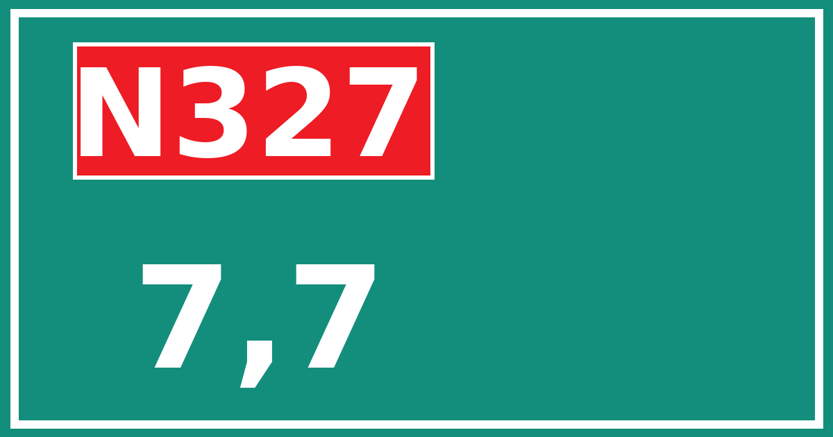 Hectometerbord N327 7,7