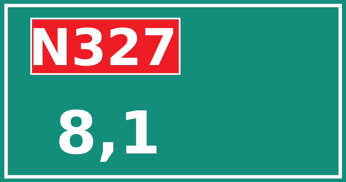 Hectometerbord N327 8,1