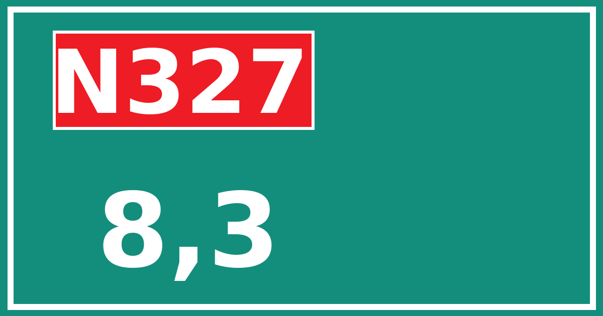 Hectometerbord N327 8,3