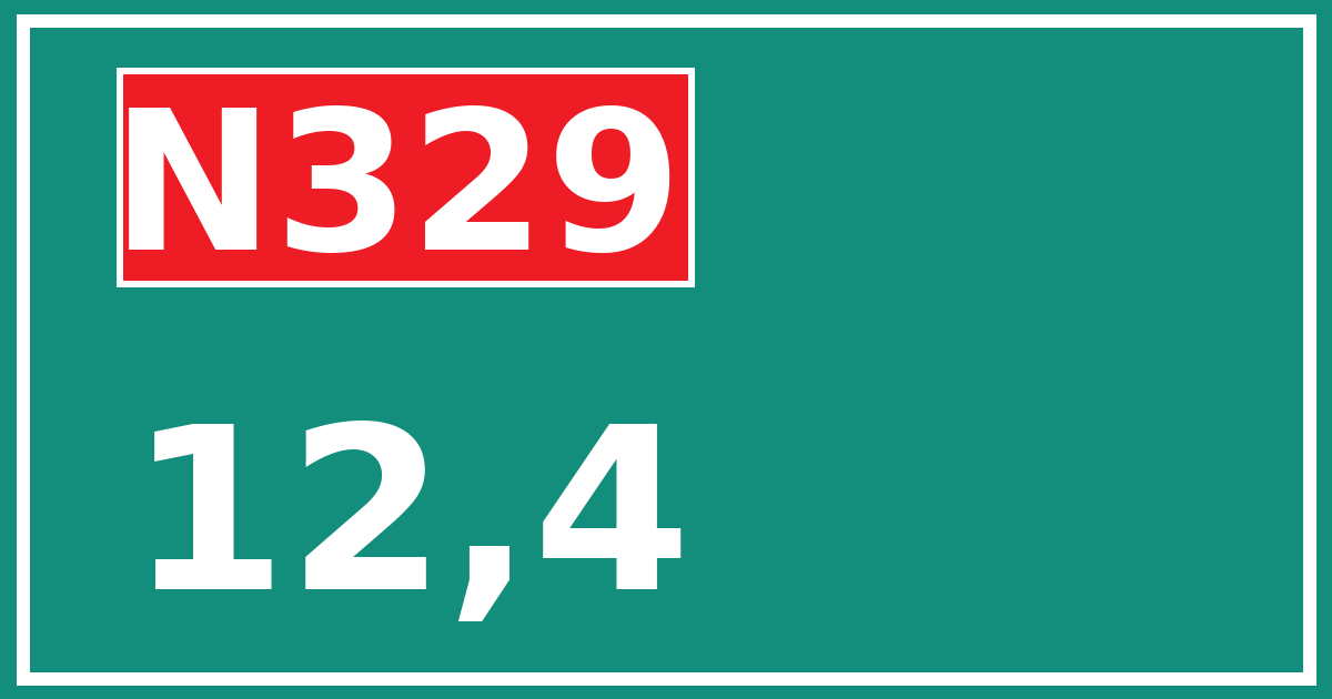 Hectometerbord N329 12,4