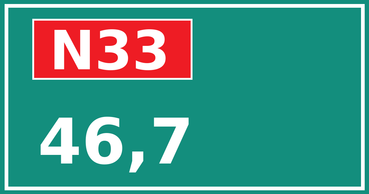 Hectometerbord N33 46,7
