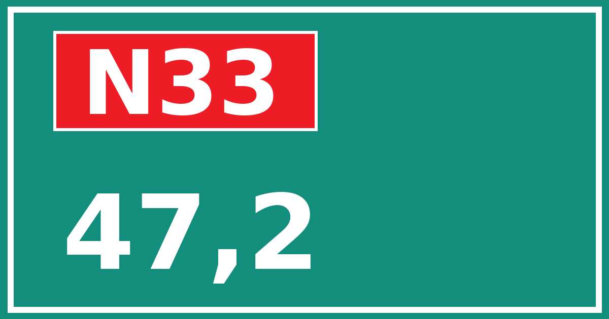Hectometerbord N33 47,2
