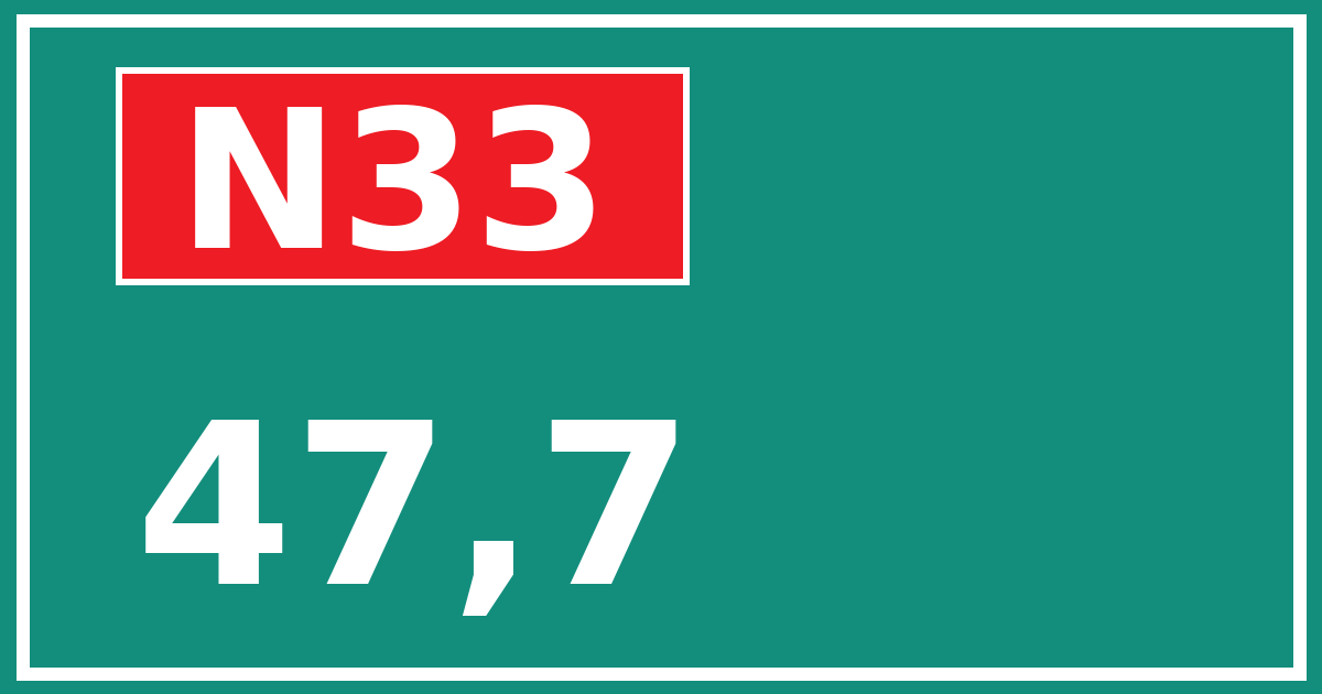Hectometerbord N33 47,7