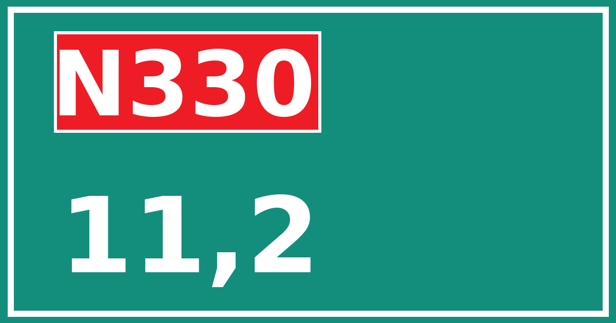 Hectometerbord N330 11,2