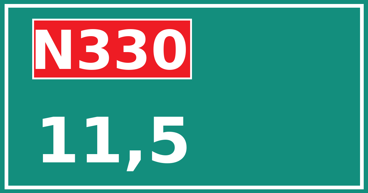 Hectometerbord N330 11,5