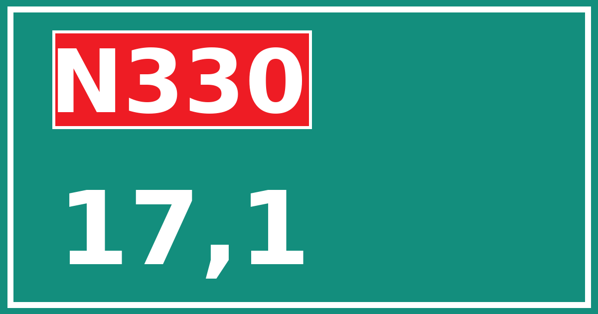 Hectometerbord N330 17,1