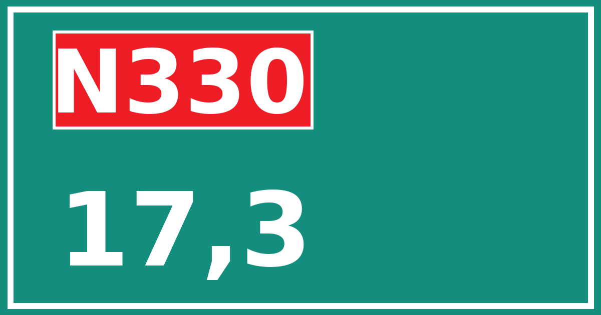 Hectometerbord N330 17,3