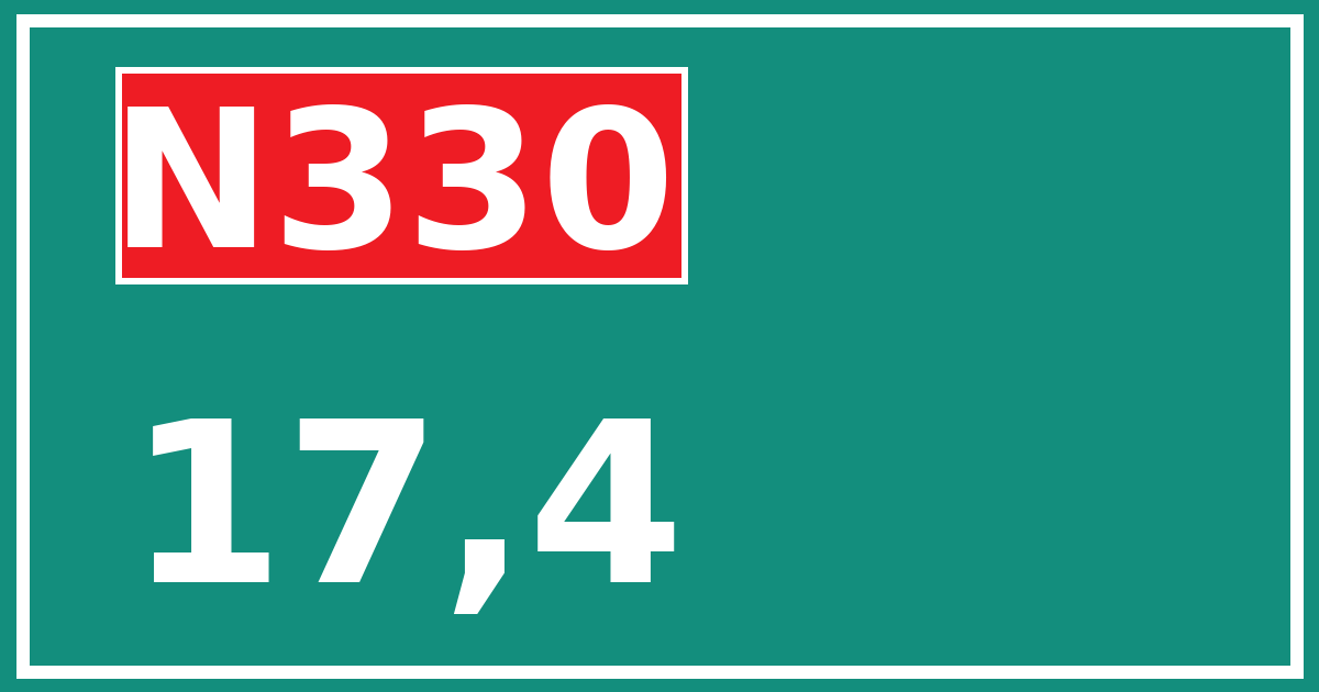 Hectometerbord N330 17,4