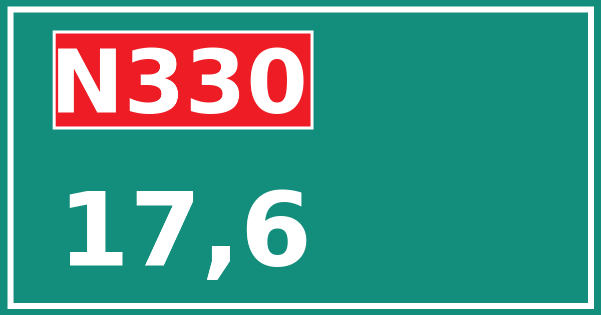 Hectometerbord N330 17,6
