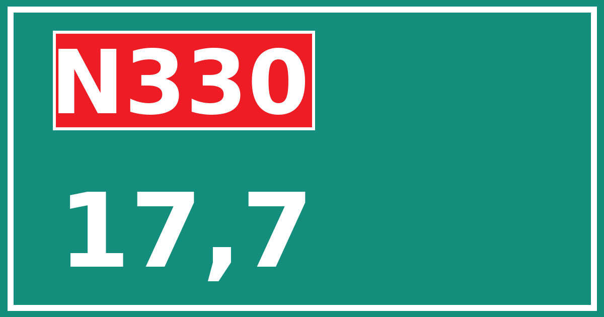 Hectometerbord N330 17,7