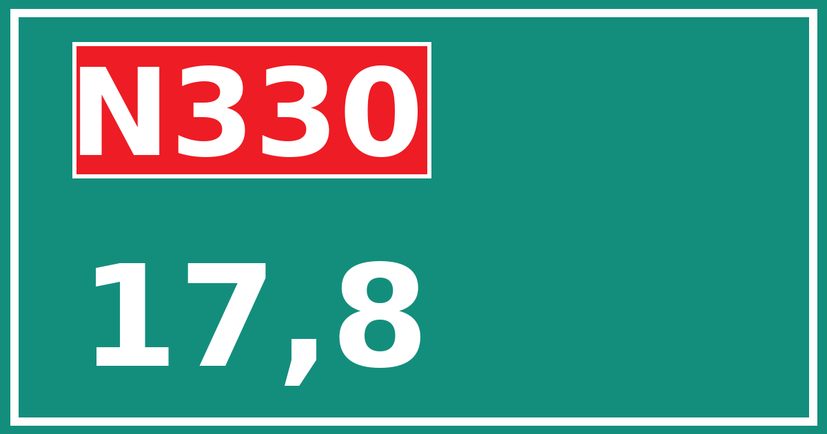 Hectometerbord N330 17,8