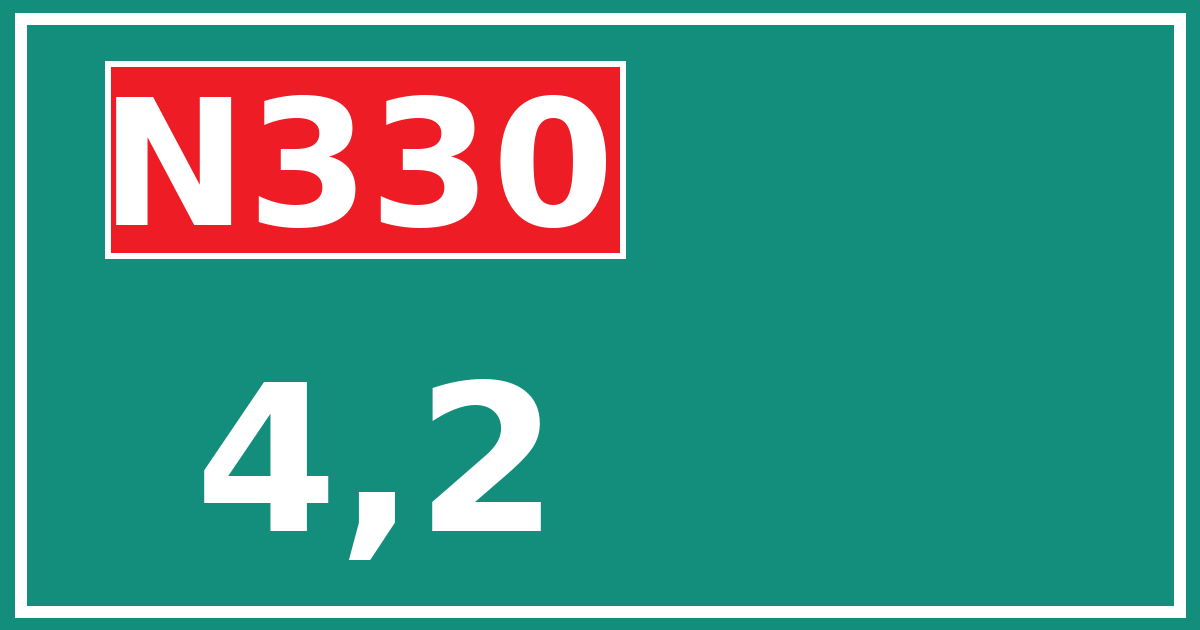 Hectometerbord N330 4,2