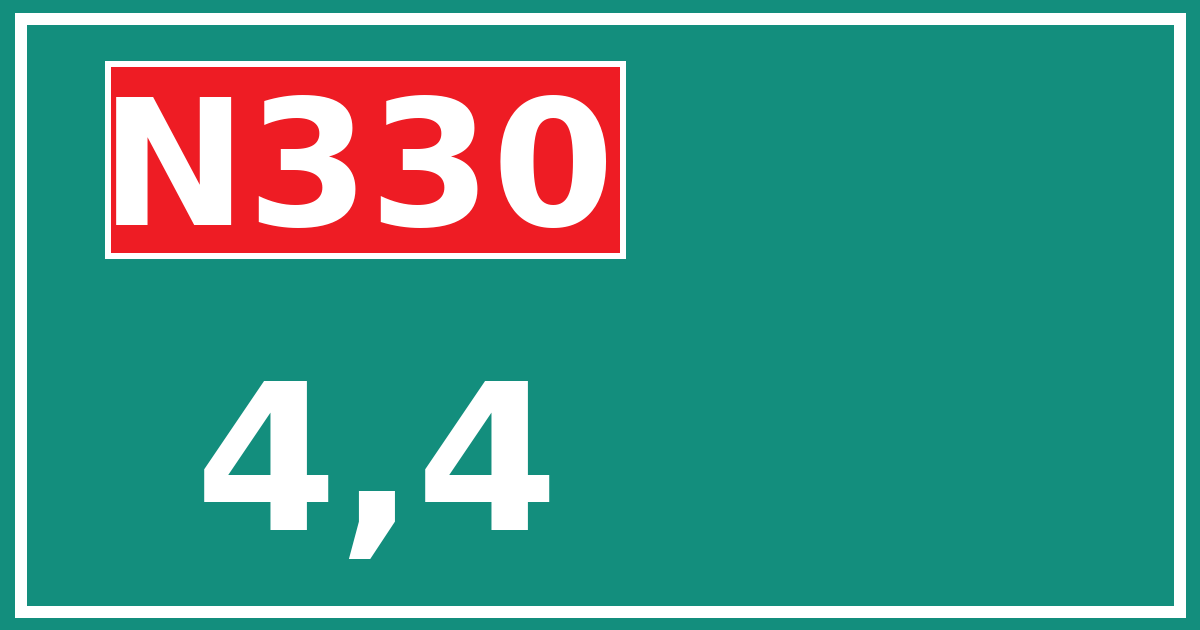 Hectometerbord N330 4,4