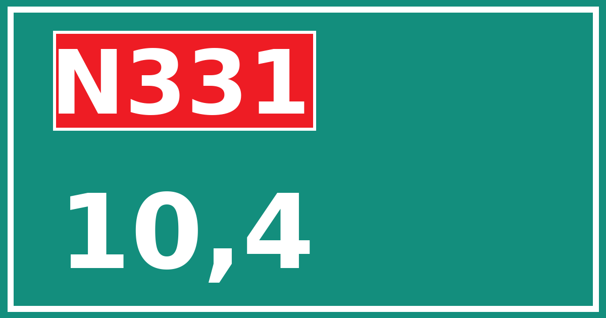 Hectometerbord N331 10,4