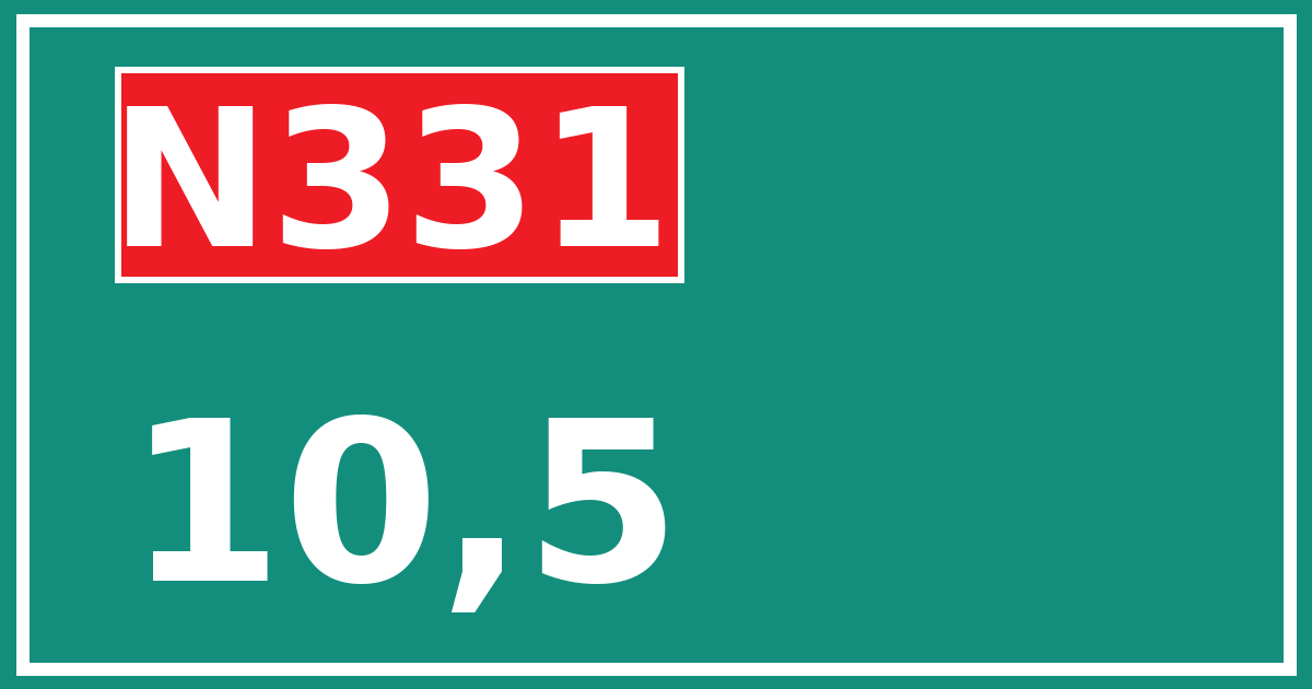 Hectometerbord N331 10,5