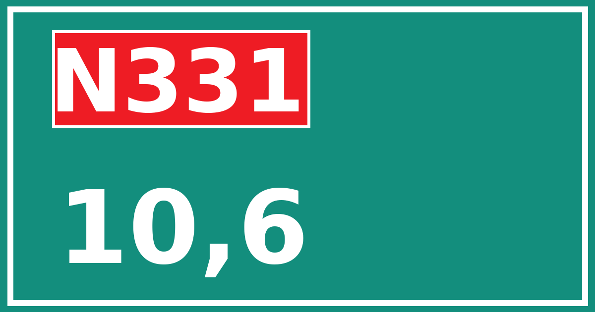 Hectometerbord N331 10,6